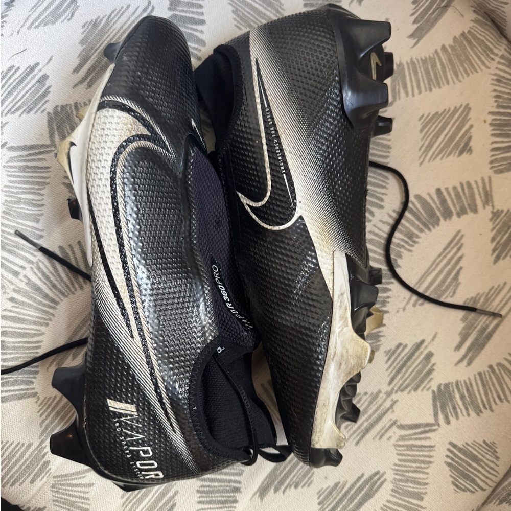 Nike Black and White Football Cleats